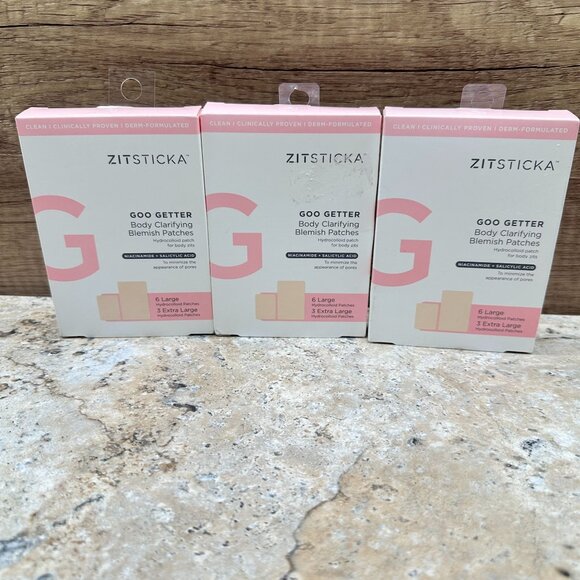 Lot Of 3 Zitsticka GOO GETTER Body Clarifying Blemish Patch For Body Zits NIB - Picture 1 of 12
